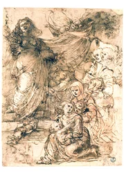 Vorbereitende Studie für Madonna mit Kind